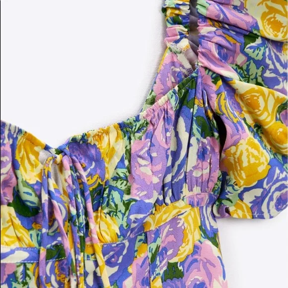 NWT - Zara - Printed corset style mini dress - Size XXL - Picture 3 of 7